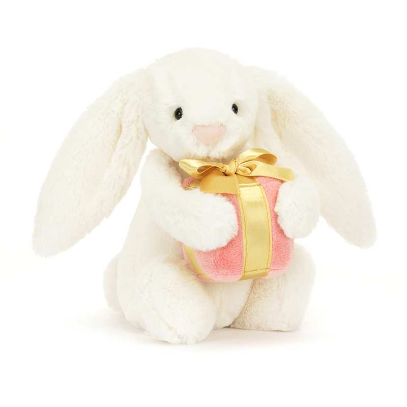 Bashful Bunny with Present Little by Jellycat