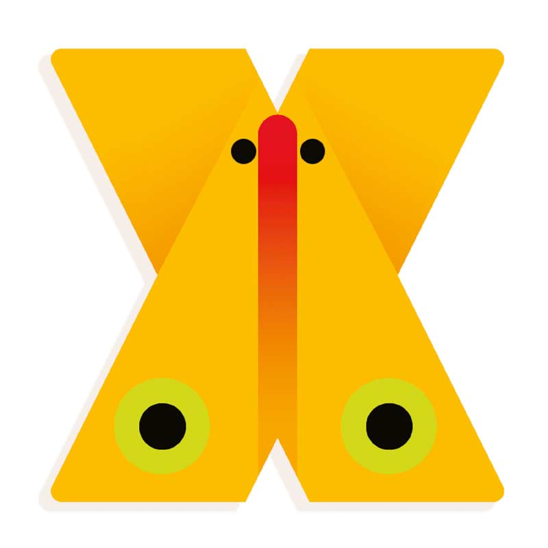 X - Graphic Animal Letter by Djeco