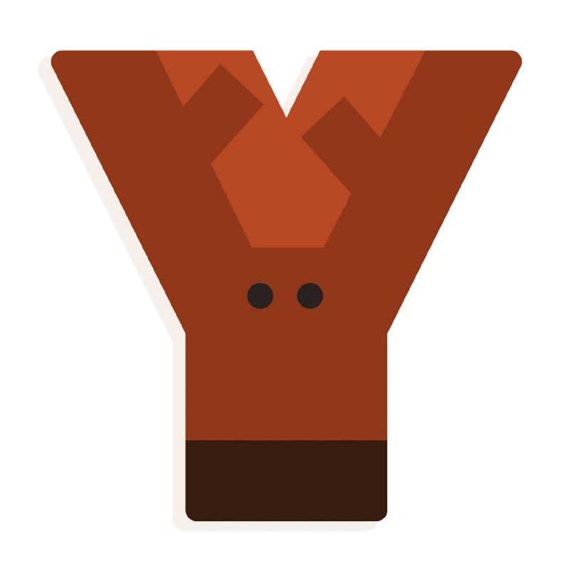 Y - Graphic Animal Letter by Djeco