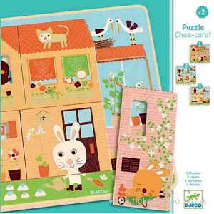 Chez-carrot - 3 Layer Puzzle by Djeco