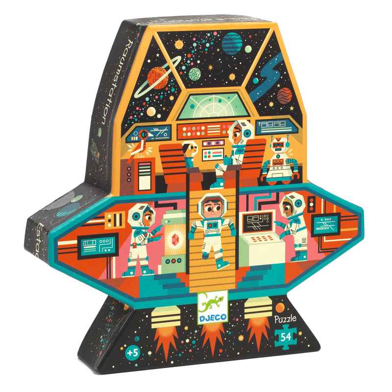 Space Station 54pcs Silhouette Puzzle by Djeco