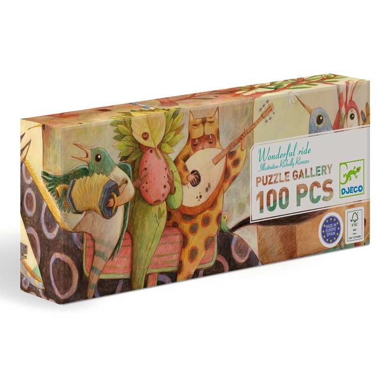 100 pcs Wonderful Ride Puzzle Gallery by Djeco