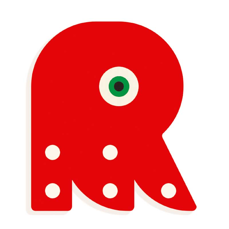 R - Graphic Animal Letter by Djeco