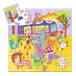 The Rainbow Bus 16pcs Silhouette Puzzle by Djeco - 1